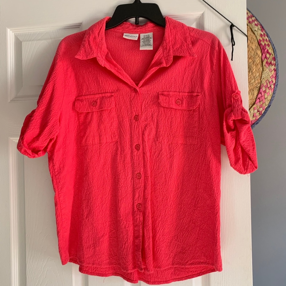 Button Down pocket tee